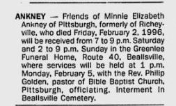 Minnie E. Ankney